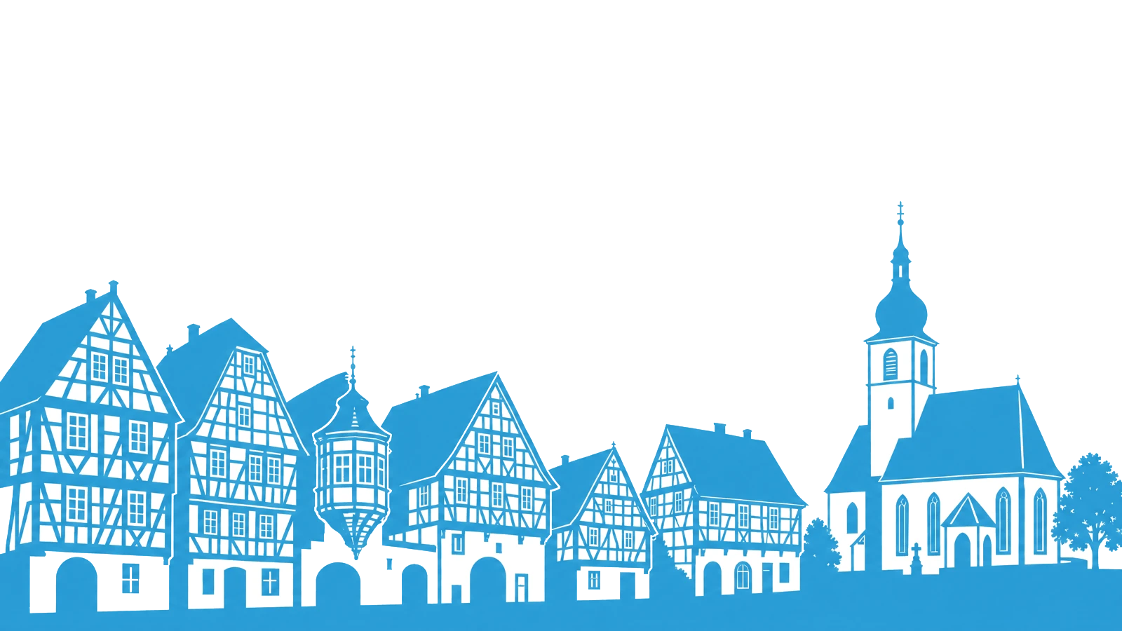 Freigestellte Wahrzeichen-Illustration für Taucha