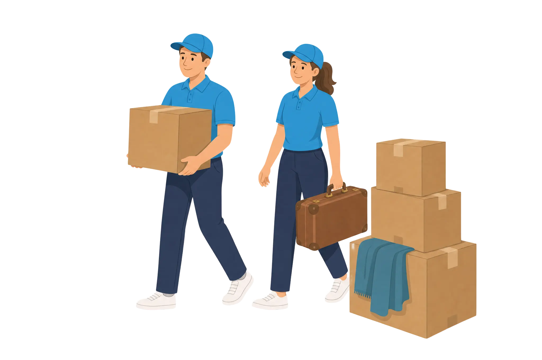 Illustration: Dachschräge mit Kartons unter einer Luke